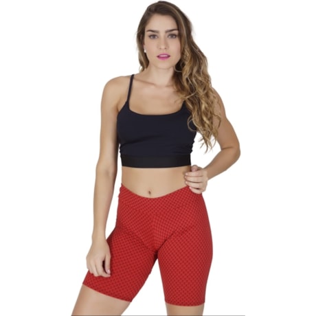 Bermuda fitness em microfibra texturizada V71.A Bermuda fitness em microfibra texturizada V71.A
