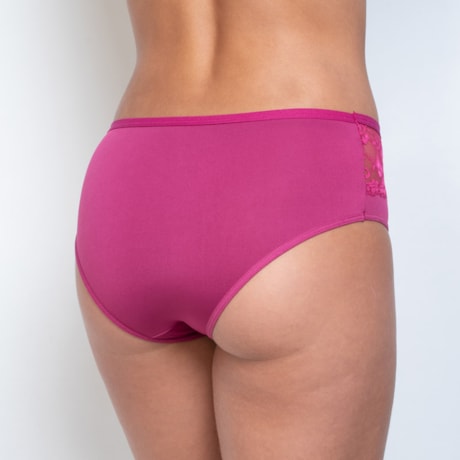 Calçola em Microfibra com Detalhe em Renda Laterais Largas A58.C