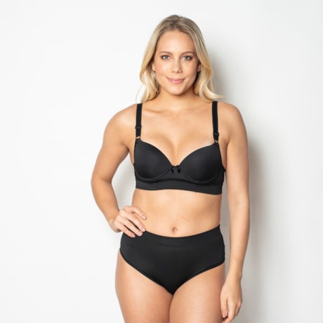 Conjunto em Microfibra Reforçado com Alça Larga e Elástico Conforto Embutido K32.D