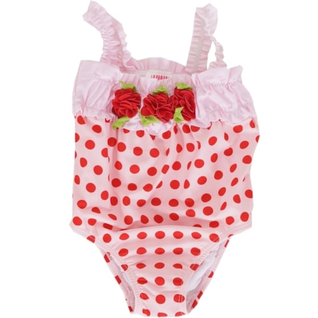 Maiô infantil em microfibra com florzinhas TI19 Maiô infantil em microfibra com florzinhas TI19
