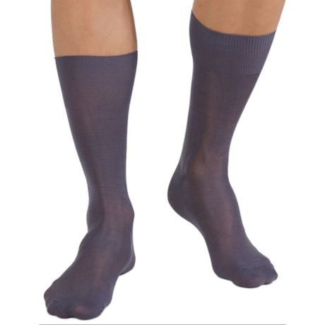 Meia social masculina cano alto em poliamida G11.B Meia social masculina cano alto em poliamida G11.B