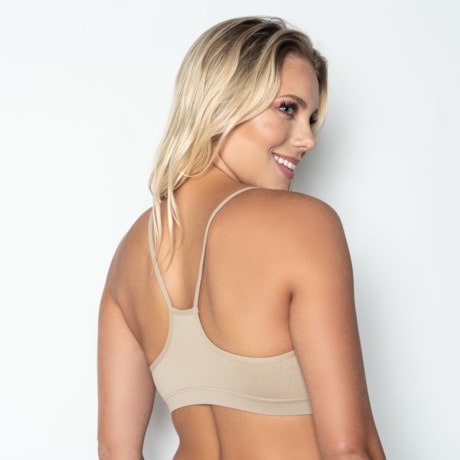 Soutien conforto sem bojo nadador em microfibra lisa sem costura C47.B